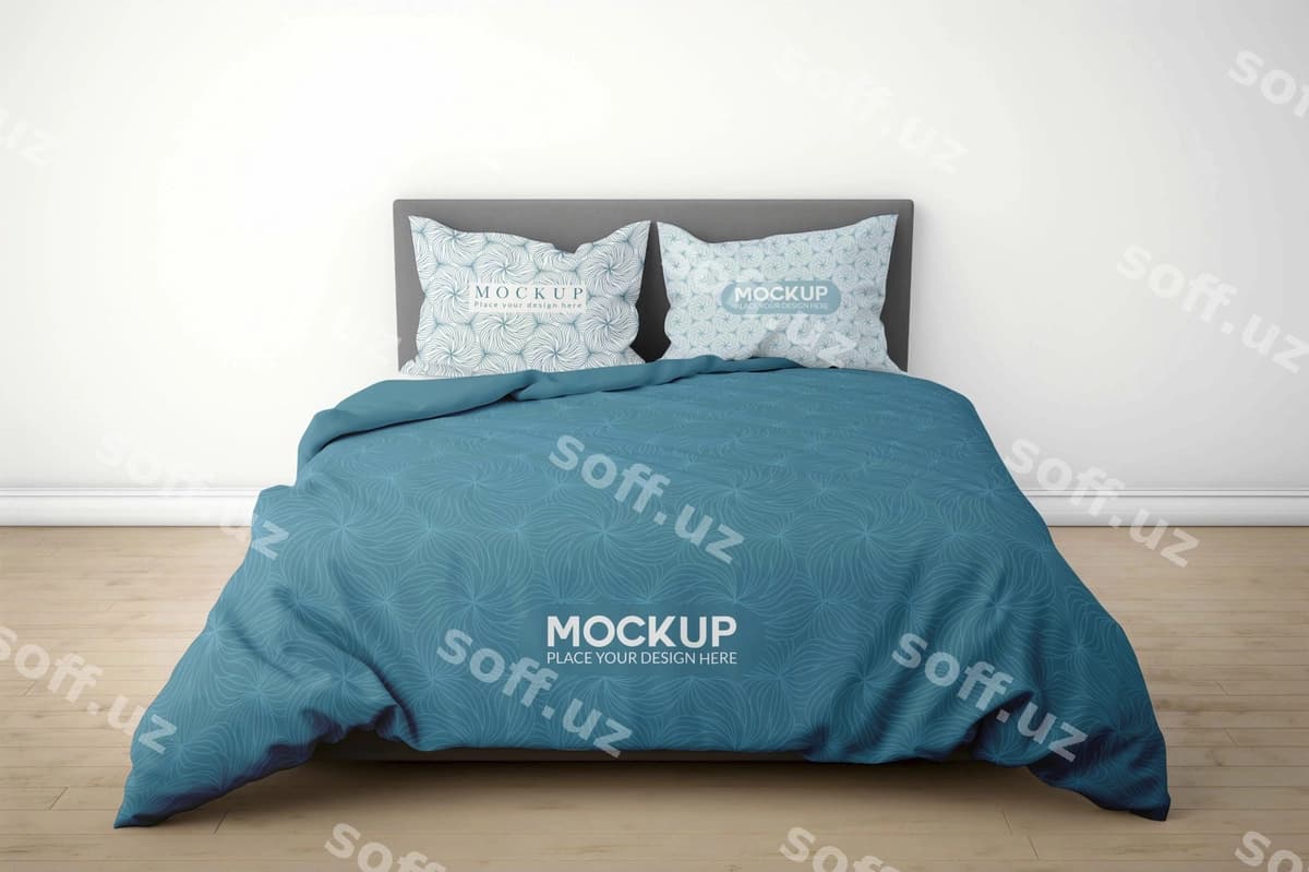 Yotoq komplekti namunasi | Bedding set mockup