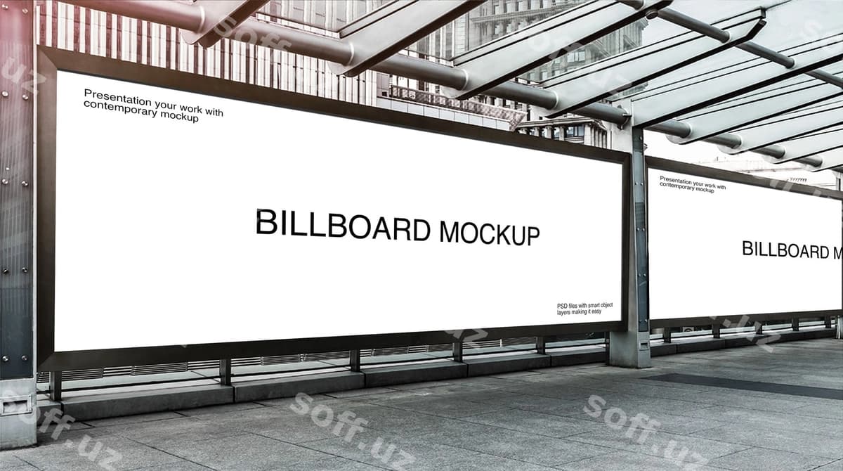 Billboard namuna ofis hududi | Billboard mockup office area
