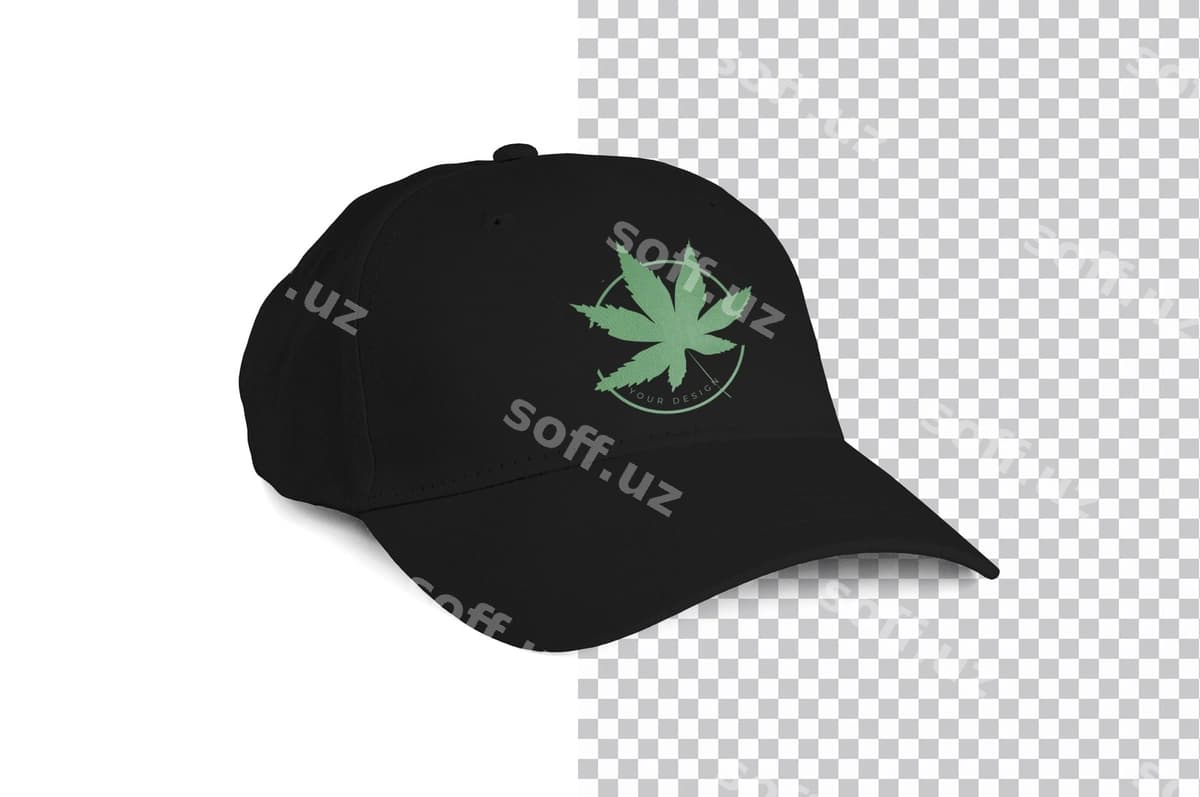 Qora kap kalpak mockup | Black cap mockup