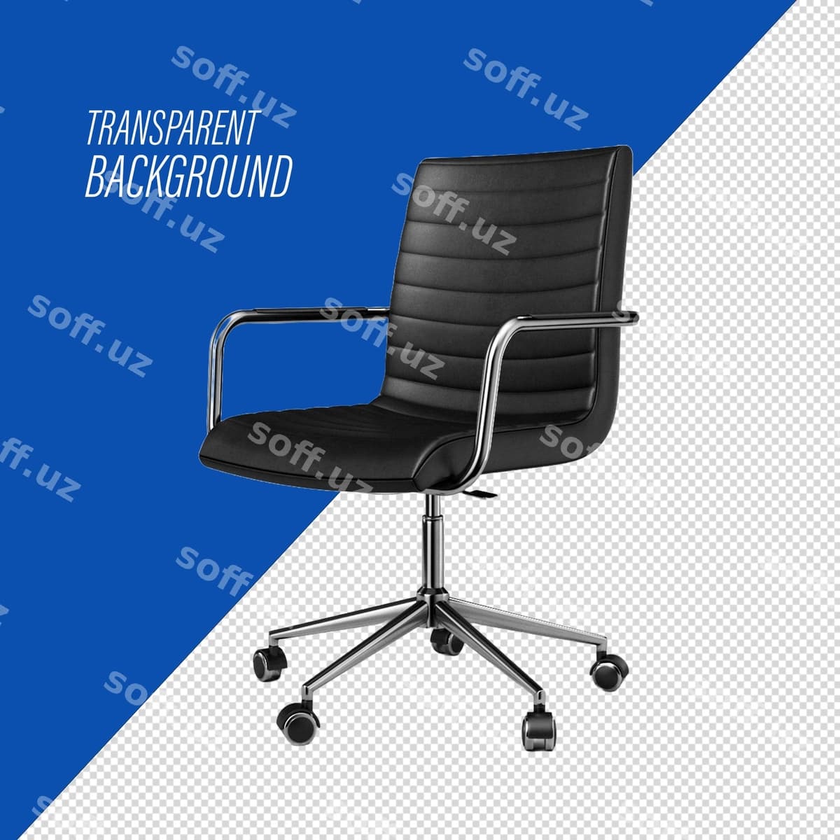 Qora ofis stul shaffof | Black office chair transparent
