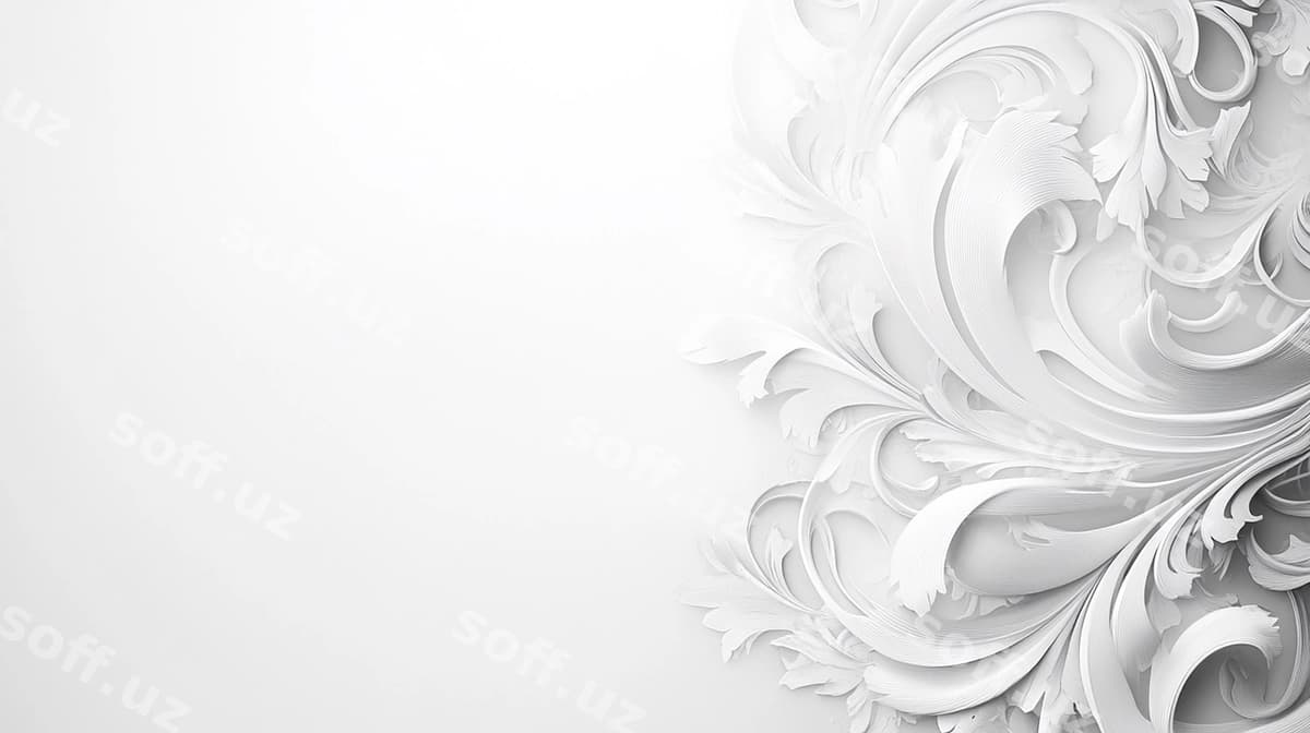 Qora oq gulli abstrakt | Black white floral abstract