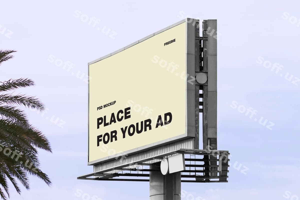 Bo'sh reklama doskasi namunasi | Blank billboard mockup
