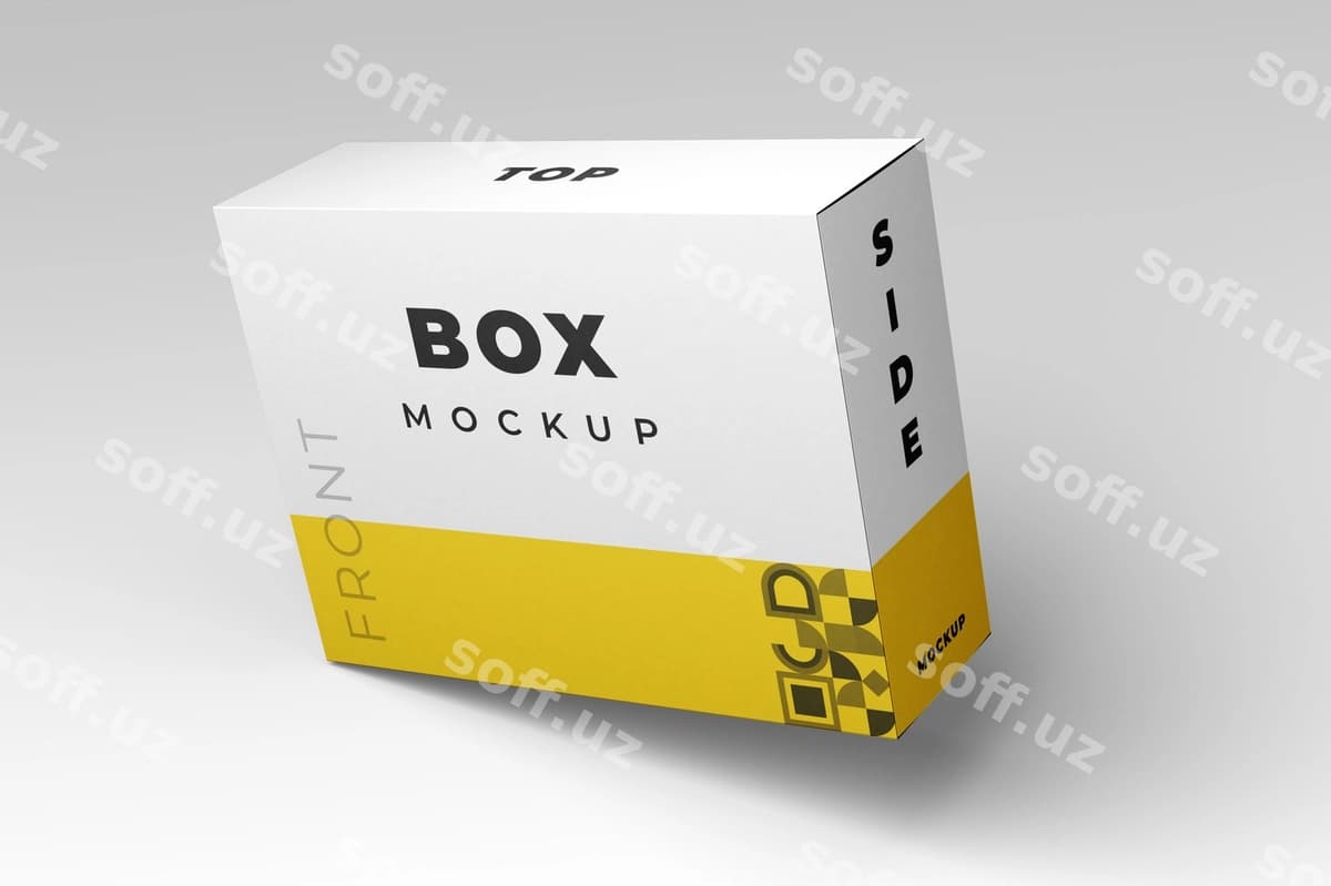 Qutida paketlash mockup dizayni | Box packaging mockup design