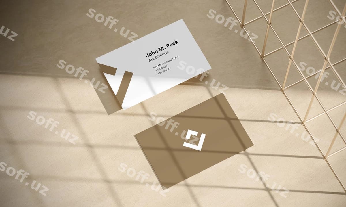 Kommert kartasi logotipi mockup | Business card logo mockup