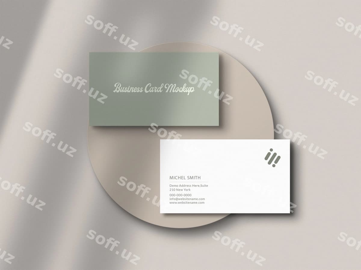 Biznes karta namunasi | Business card mockup