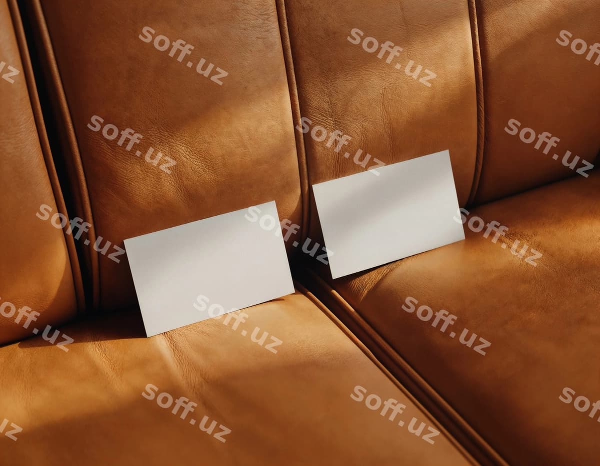 Bizznes vizkaretlar choyon sofa mockup | Business cards leather sofa mockup