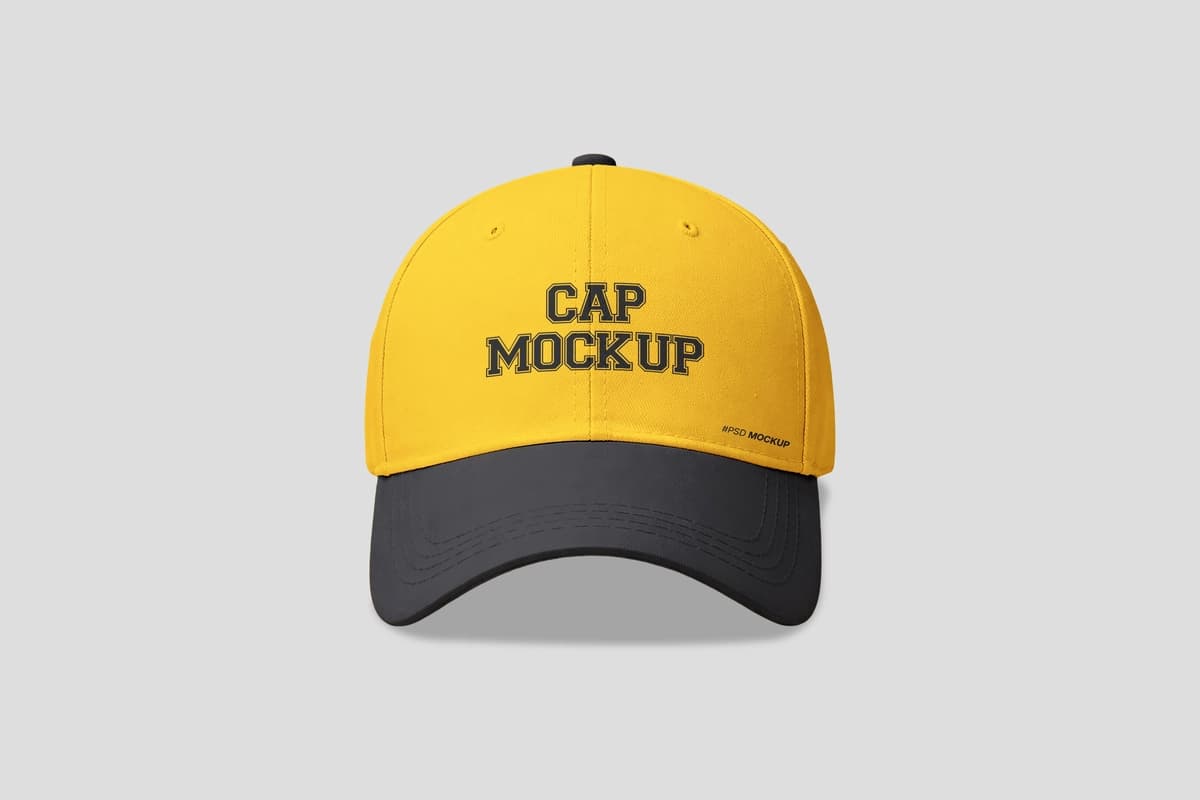 Ikki rangli beysbol kepkasi maketi | Two tone baseball cap mockup