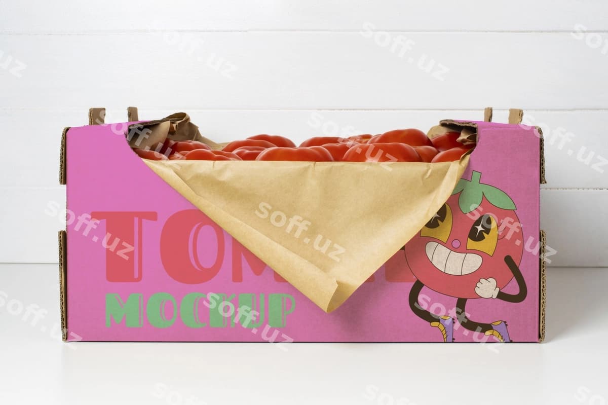 Karton konteyner quti pomidorlar | Cardboard container crate tomatoes