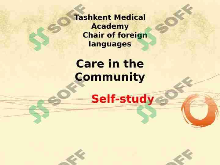 Care in the Community