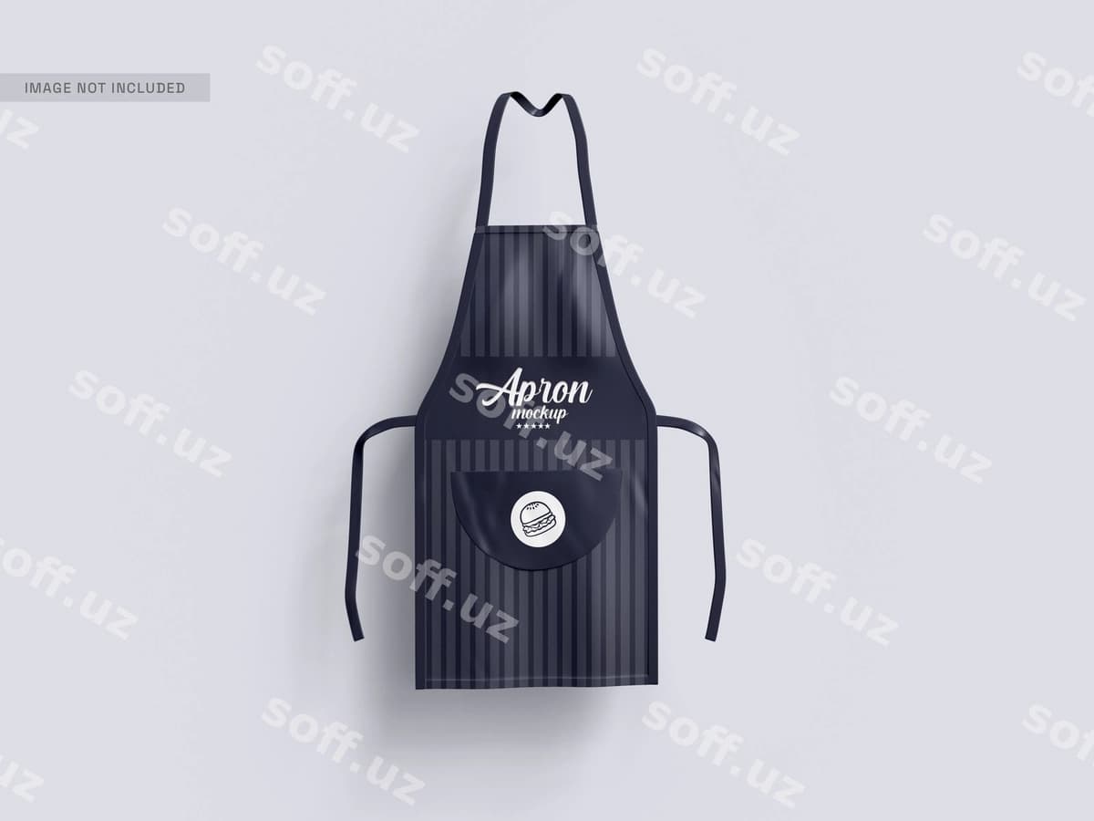 Oshpaz oshxona fartuk namunasi | Chef kitchen apron mockup