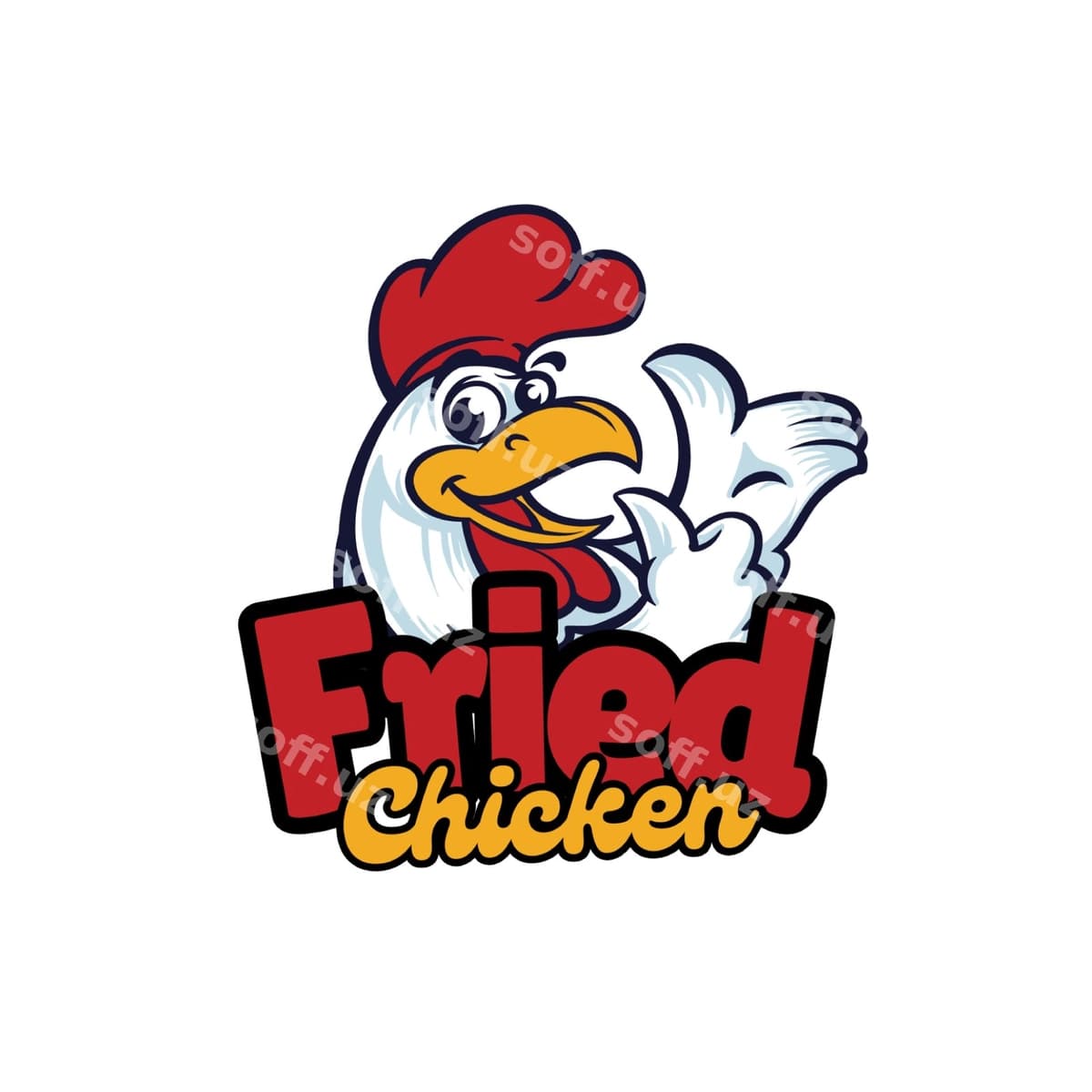 Tovuq logotipi bilan tovuq it | Chicken logo with chicken it