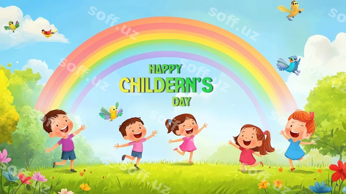 Bolalar kuni poster banner ijtimoiy tarmoqlar | Childrens day poster banner social media