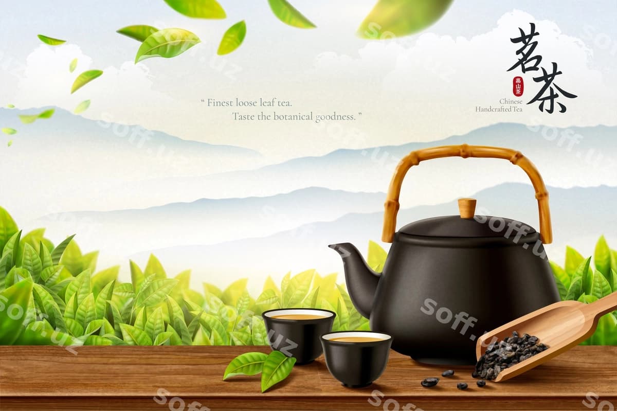 Xitoy qollanma choy reklamasi | Chinese handcrafted tea ad