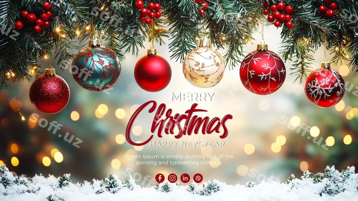 Rojdestvo shamollik orqa fonda | Christmas tinsel background