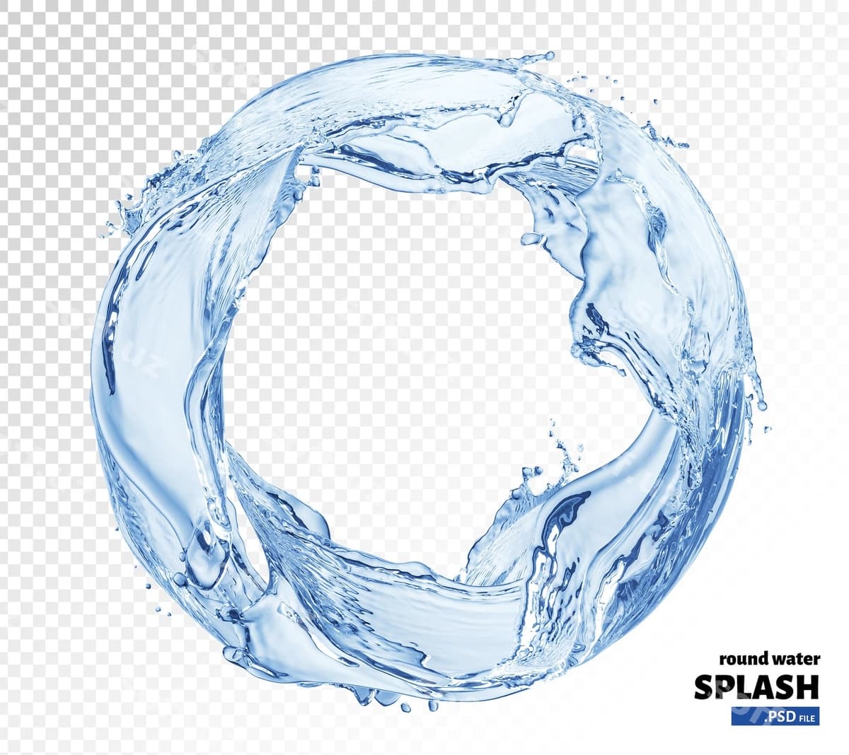 Doira suvoq sochilishi ajraltirilgan | Circle water splash isolated