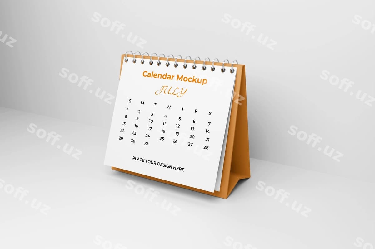Toza namuna kalendar | Clean mockup calendar