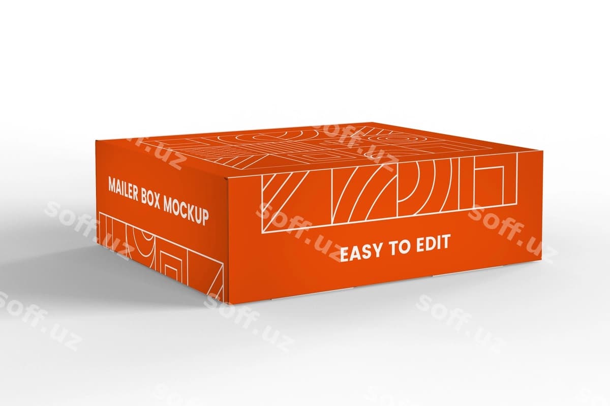 Yopiq pochta qutisi namunasi | Closed mailing box mockup