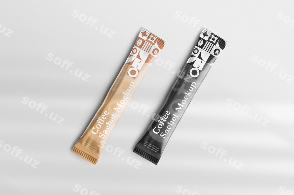 Kofe paketi namunasi | Coffee sachet mockup