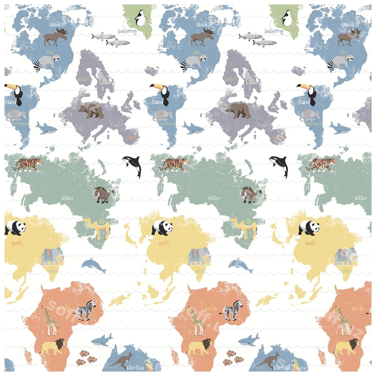 Collage qo'ylar xarita dunyo | Collage sheeps map world