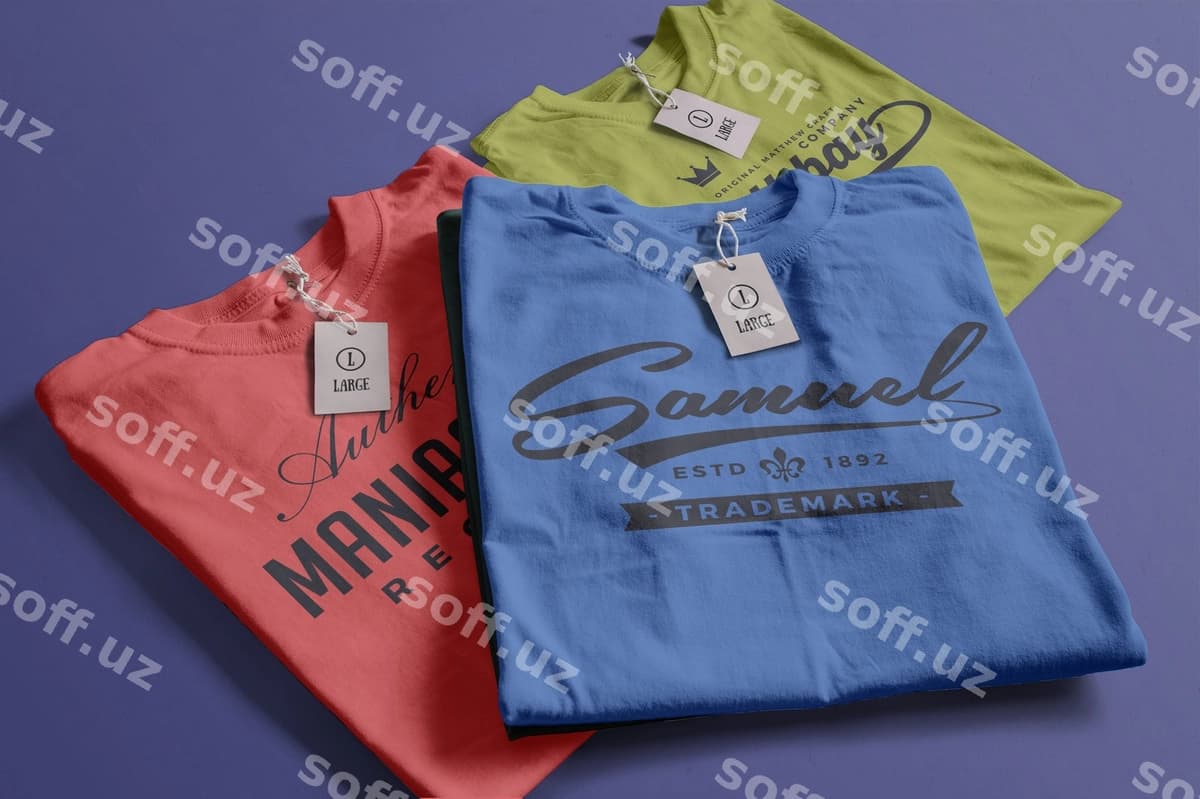 Rang futbolka namunasi | Color tshirt mockup