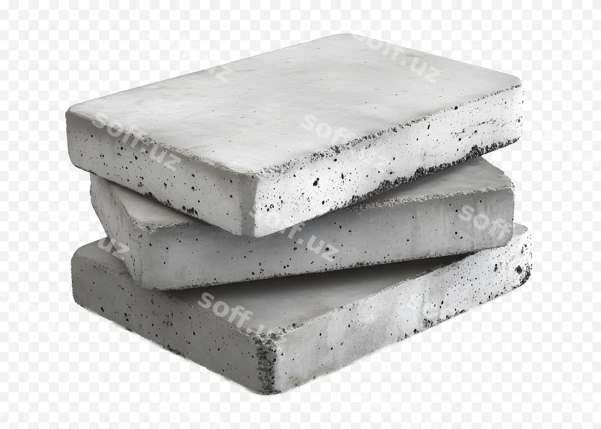 Beton materiallar oq fon | Concrete materials white background