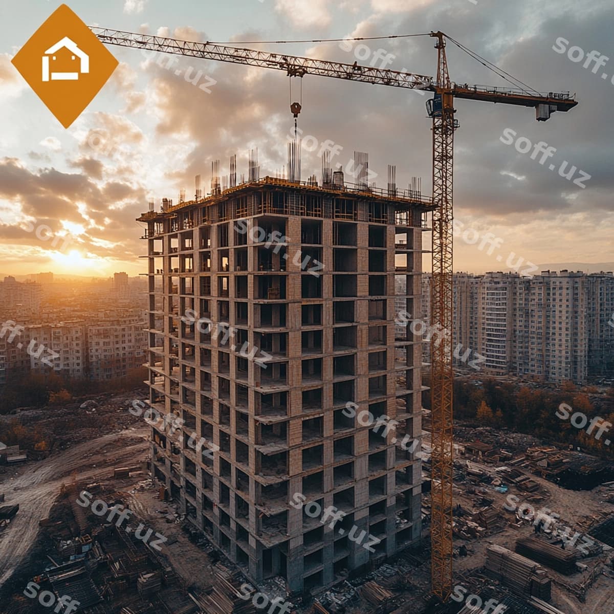 Quruvchi kran konstruktsiyasi | Construction crane housing