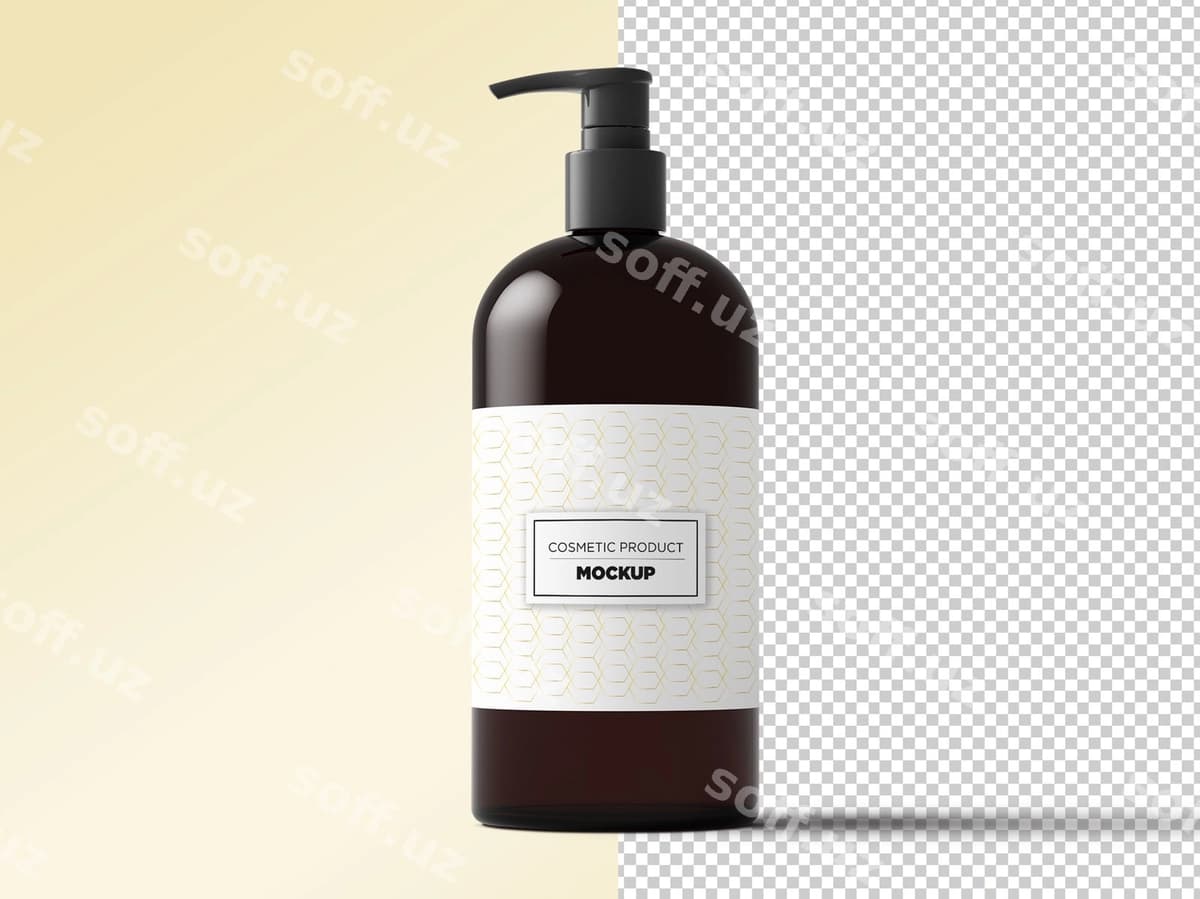 Kosmetik dispenser mockupi izolyatsiya qilingan | Cosmetic dispenser mockup isolated