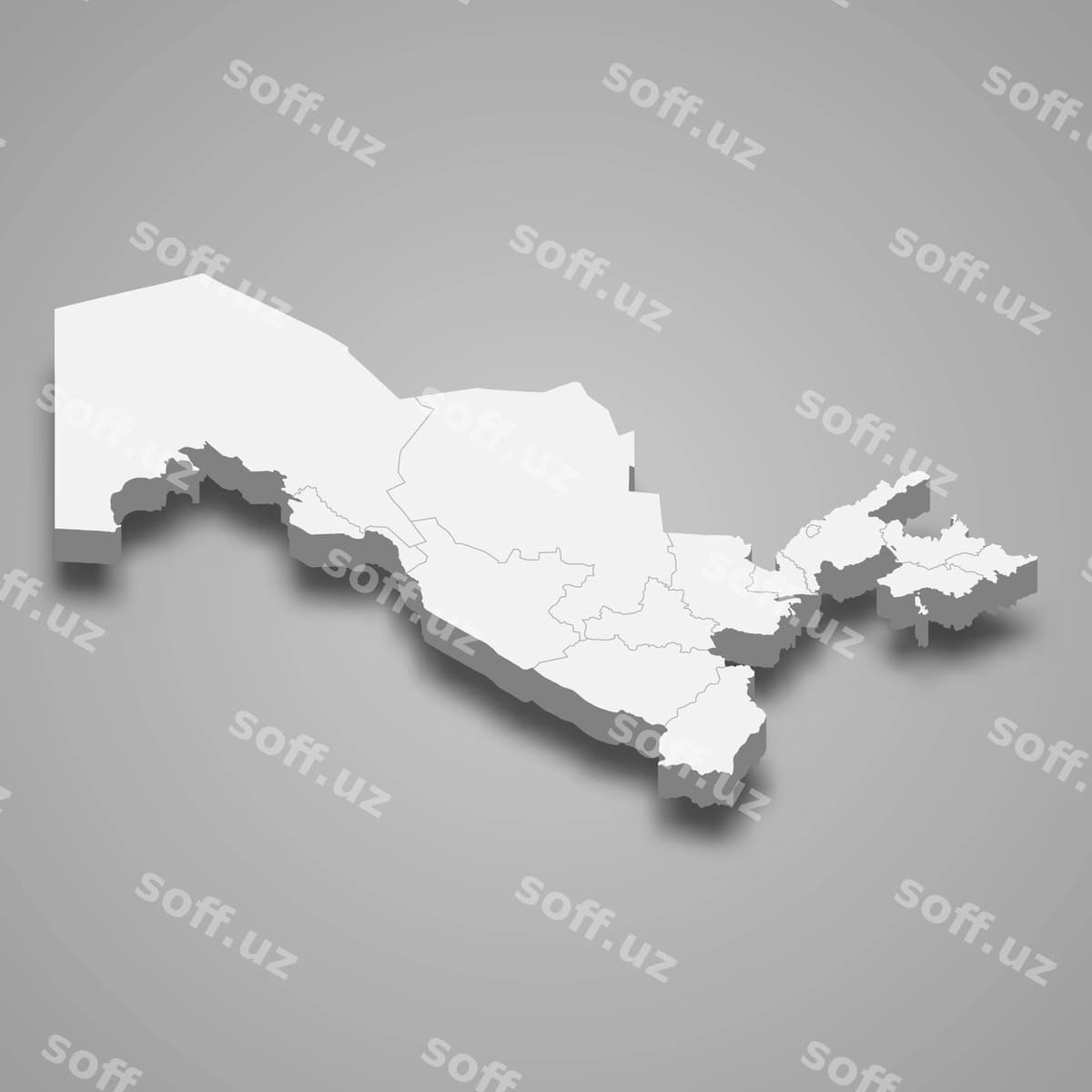 Mamlakat xaritasi chegaralari bilan | Country map with borders