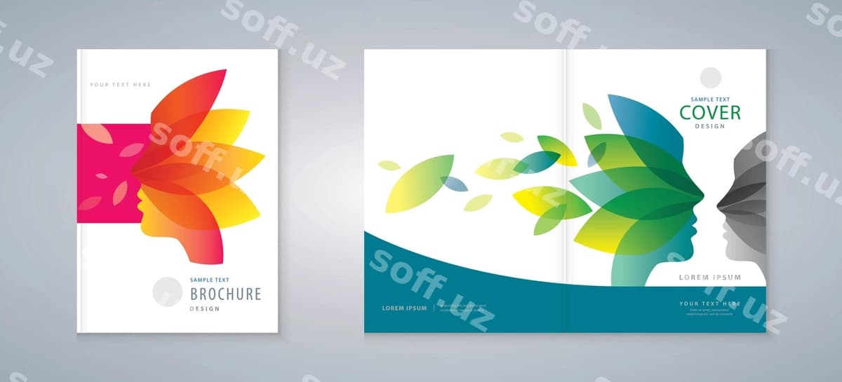 Kitob qop dizayn to'plami | Cover book design set