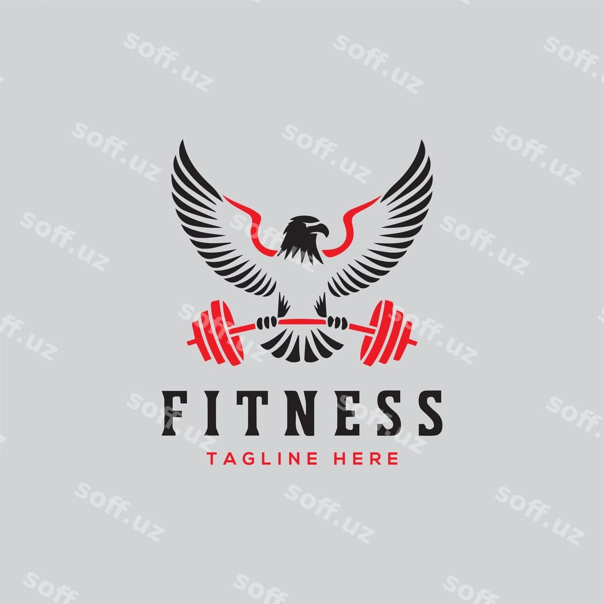 Ijodiy burgut fitness logotip dizayni | Creative eagle fitness logo design