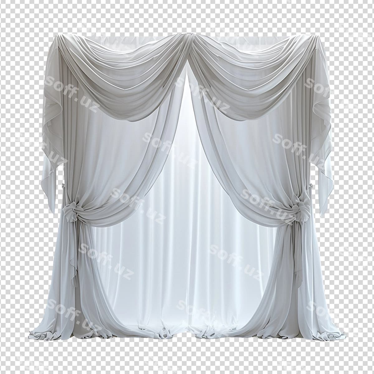Parda oq ajraltirilgan | Curtain isolated white