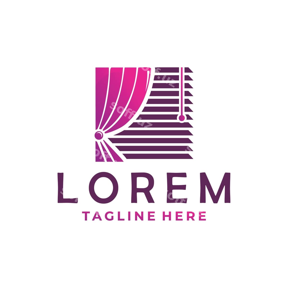 Parda logotipi ikonasi | Curtain logo icon