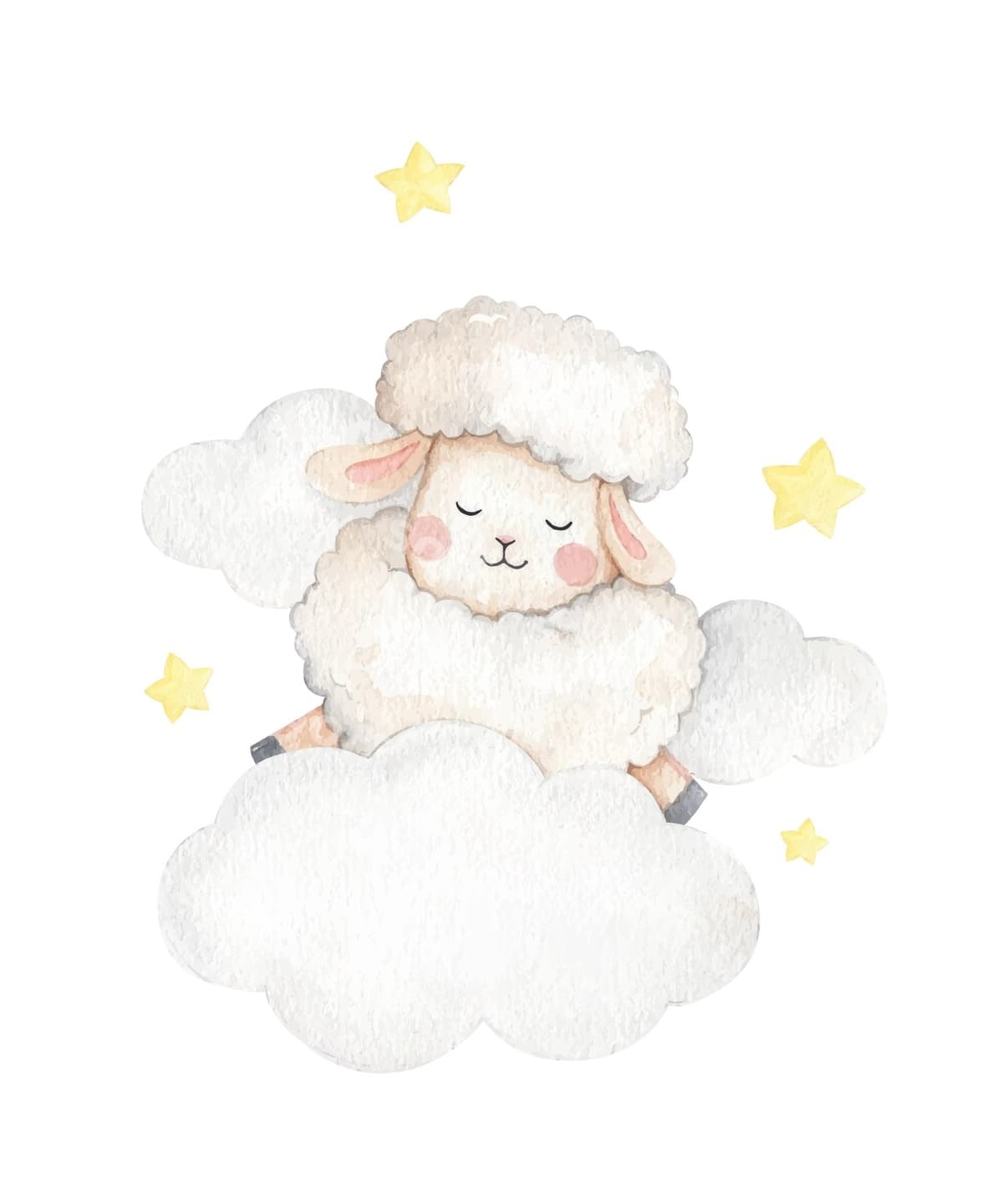 Chiroyli hayvon suvarli rang illustratsiyasi | Cute animal watercolor illustration