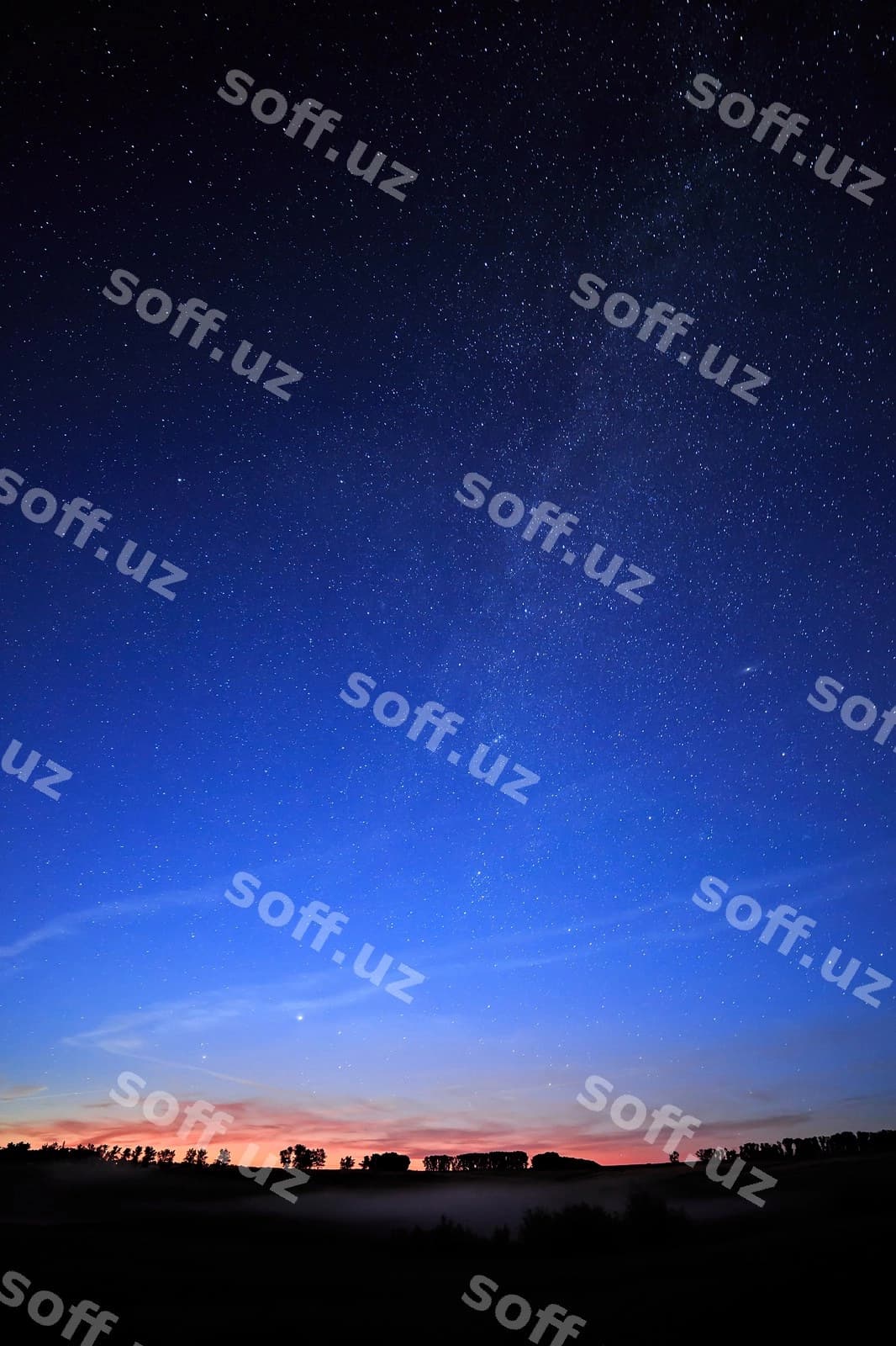 Tong yulduzli fon osmon Somon yo'li | Dawn starry background sky milky way