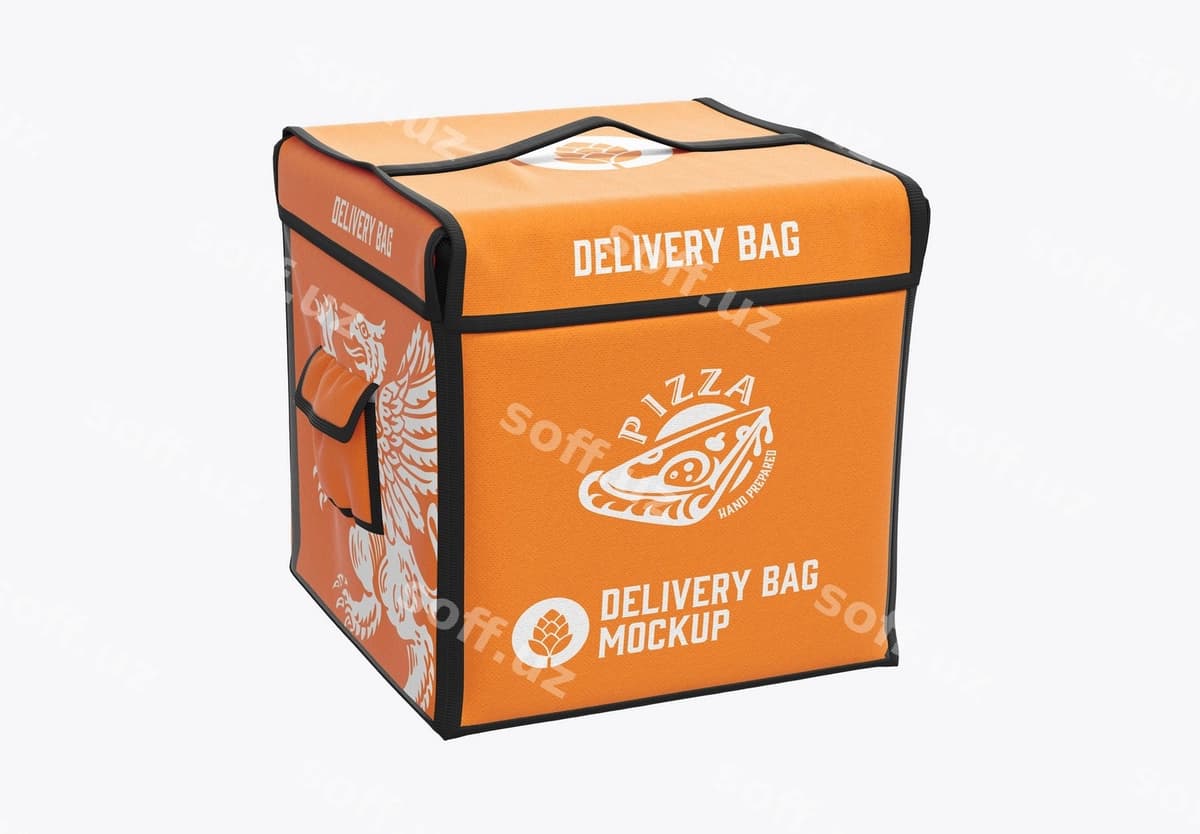 Yetkazib berish sumkasining namunasi | Delivery bag mockup