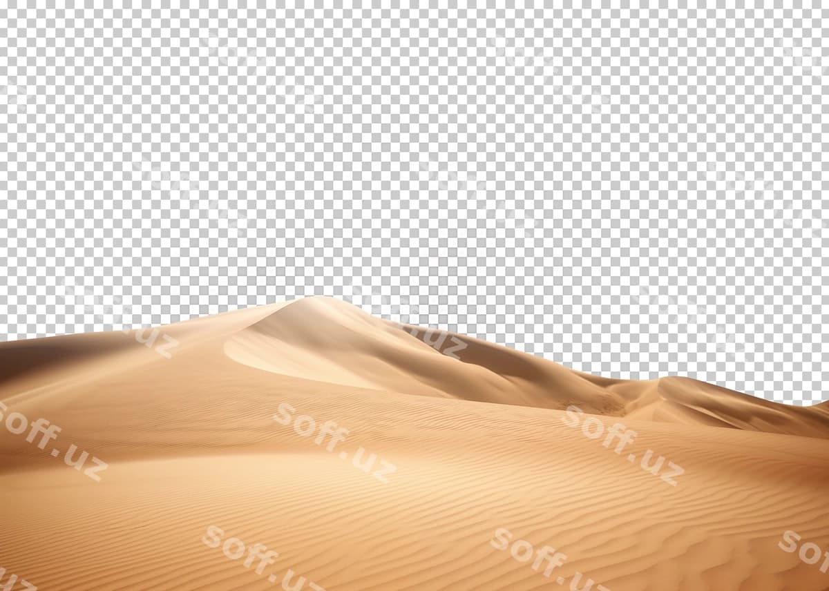 Cho'li ajralangan shaffoflik orqa fonda | Desert isolated transparency background