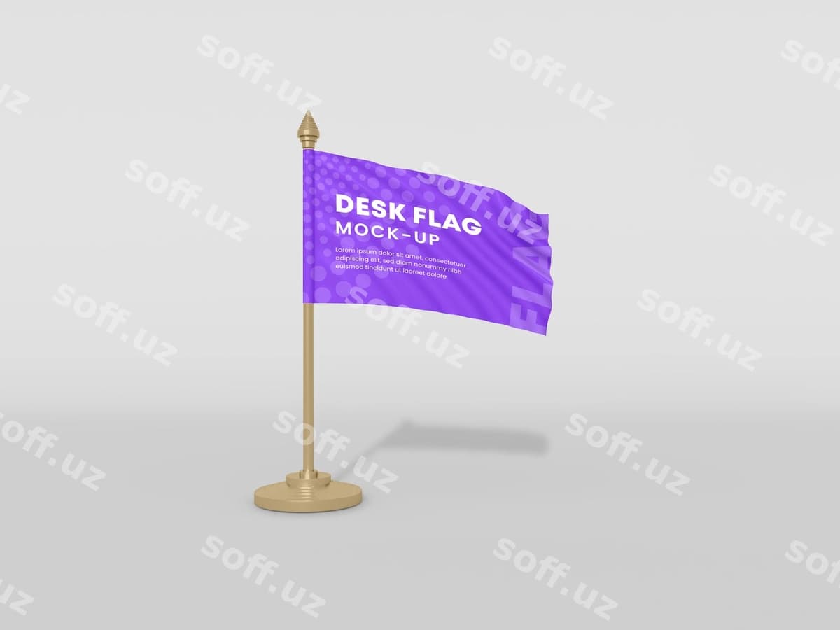 Stol bayrog' namunasi | Desk flag mockup