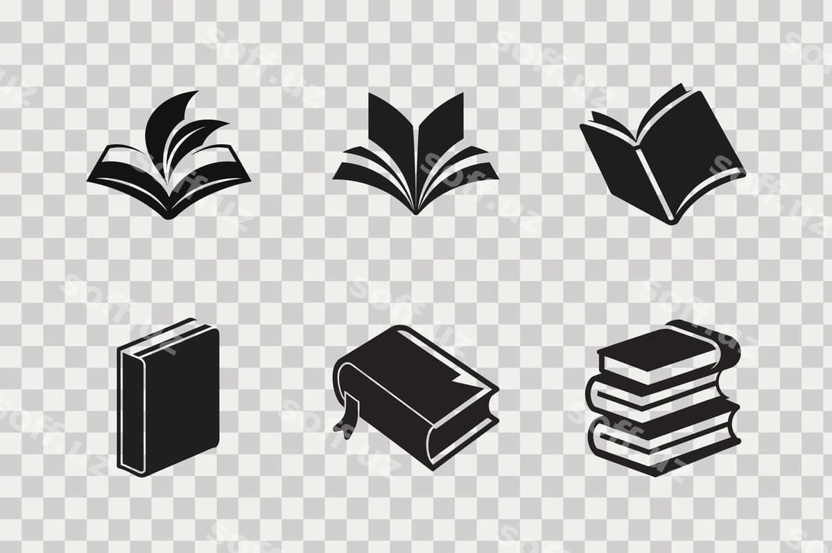 Turli kitob ikonkalari to'plami | Diverse book icons collection