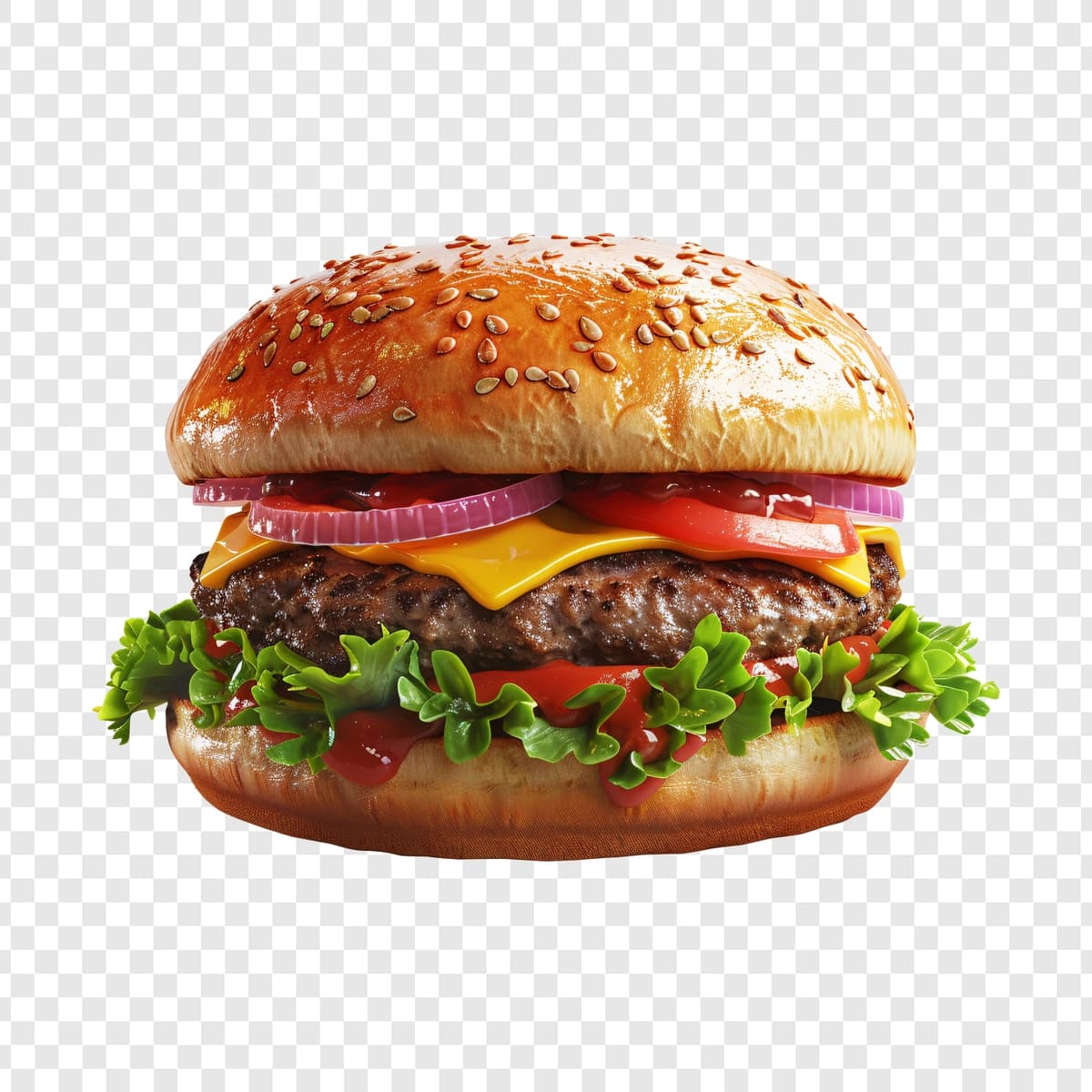 Psd burger shaffof fon | Psd burger transparent background