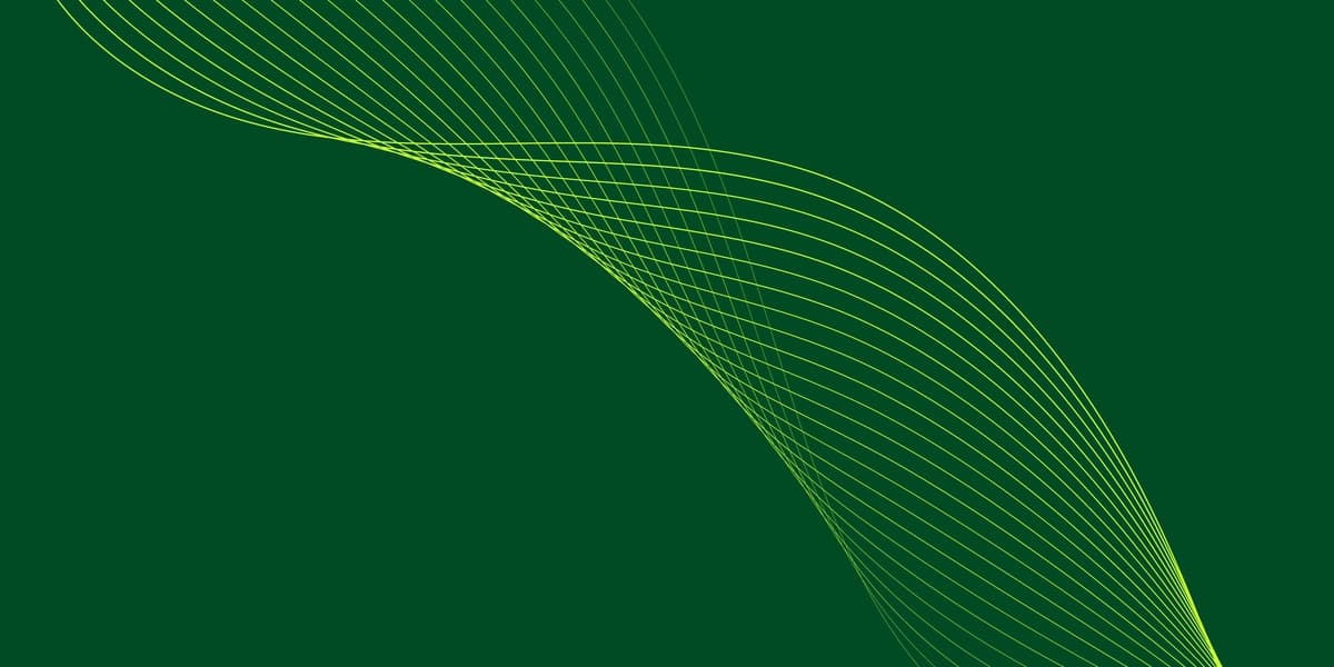 Mavhum yashil to'lqin chiziqlari quyuq yashil fon | Abstract green wave lines dark green backdrop