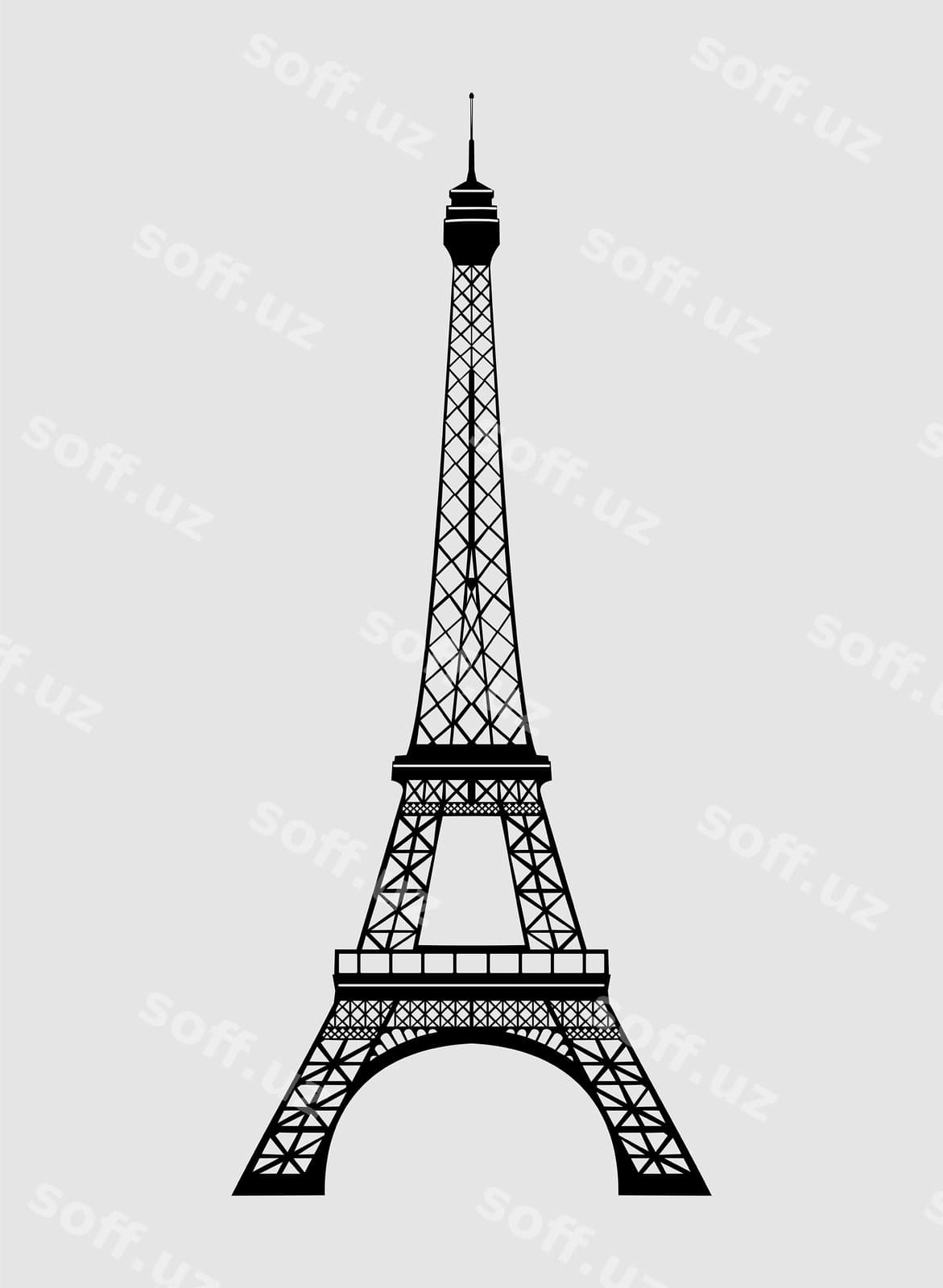 Eiffel ko'chagi Parij Fransiya ramzi | Eiffel tower symbol paris france