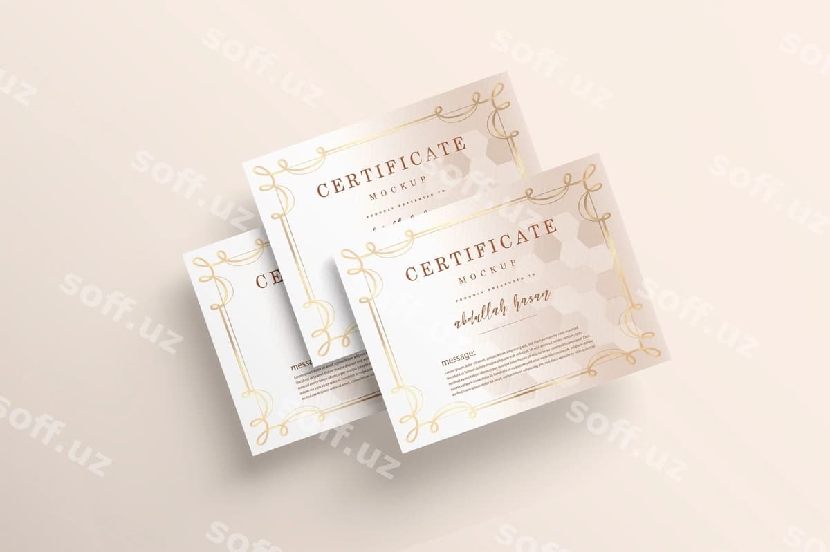 Chiroyli sertifikat shabloni | Elegant certificate template