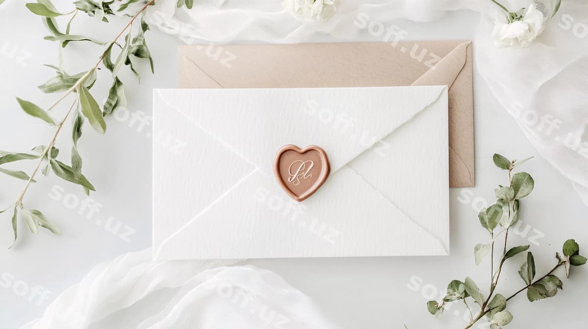 Elegant va sodda turerga taklifnoma dizayni | Elegant simple wedding invitation design