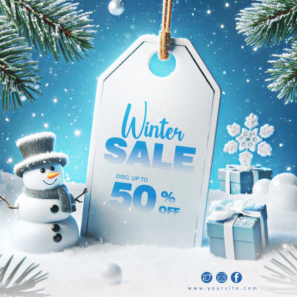 Oldida qor odam bilan qor odam | Snowman with snowman front it