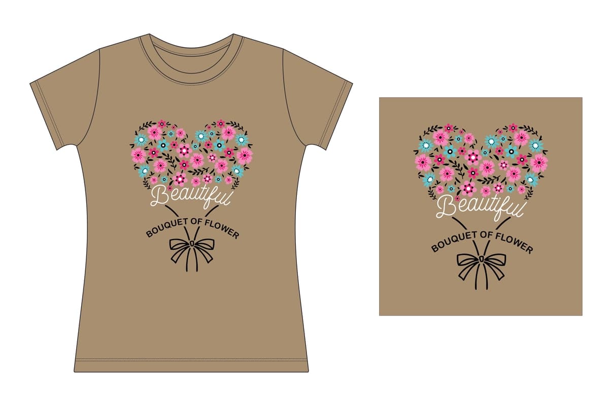 Chiroyli guldasta guldastasi zamonaviy tipografiya dizayn grafikasi | Beautiful bouquet flowermodern stylish typography design graphic