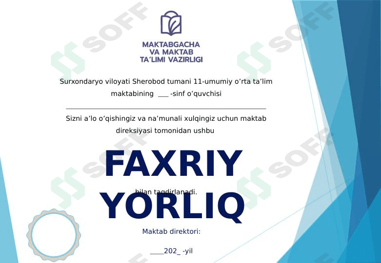 Faxriy yorliq