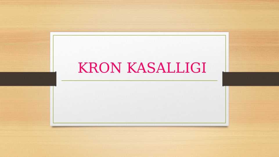 Kron kasalligi