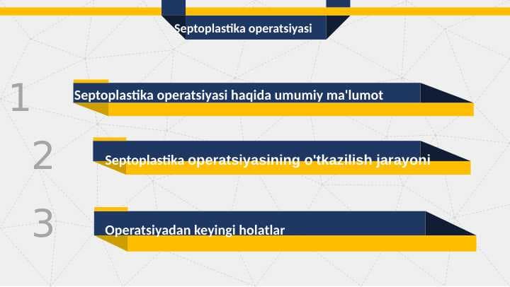 Septoplastika operatsiyasi