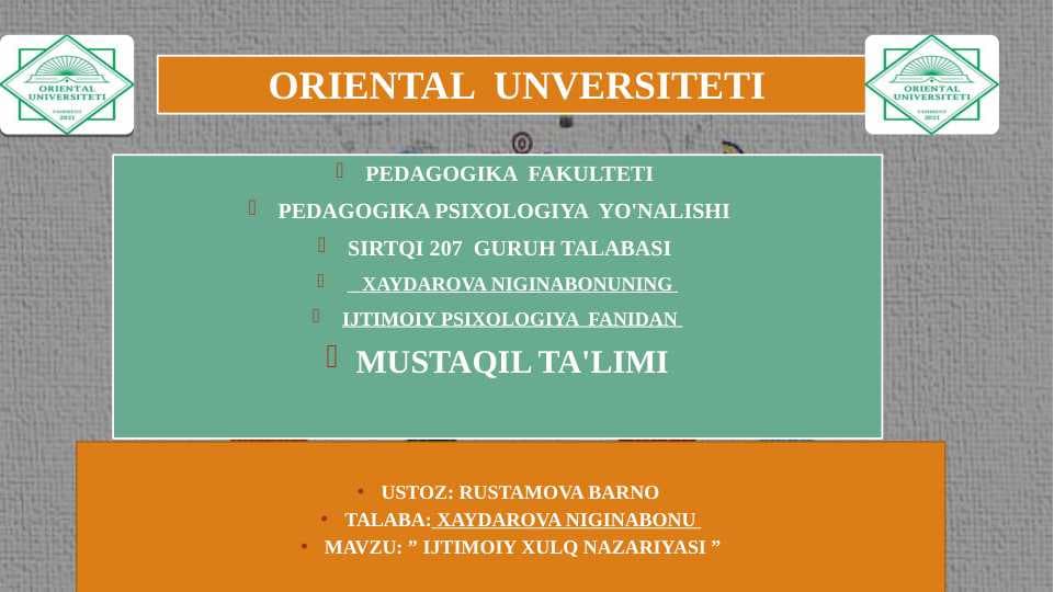 IJTIMOIY XULQ NAZARIYASI