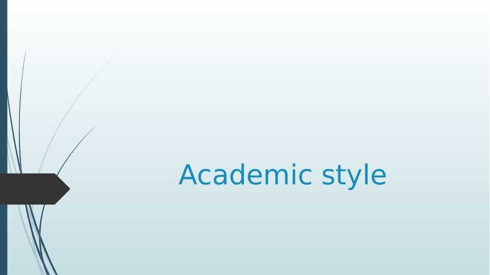Academic style